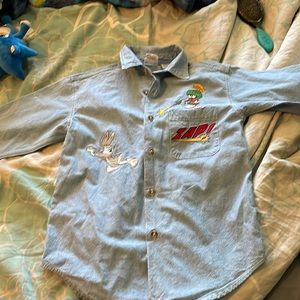 Bugs bunny king sleeve button down shirt